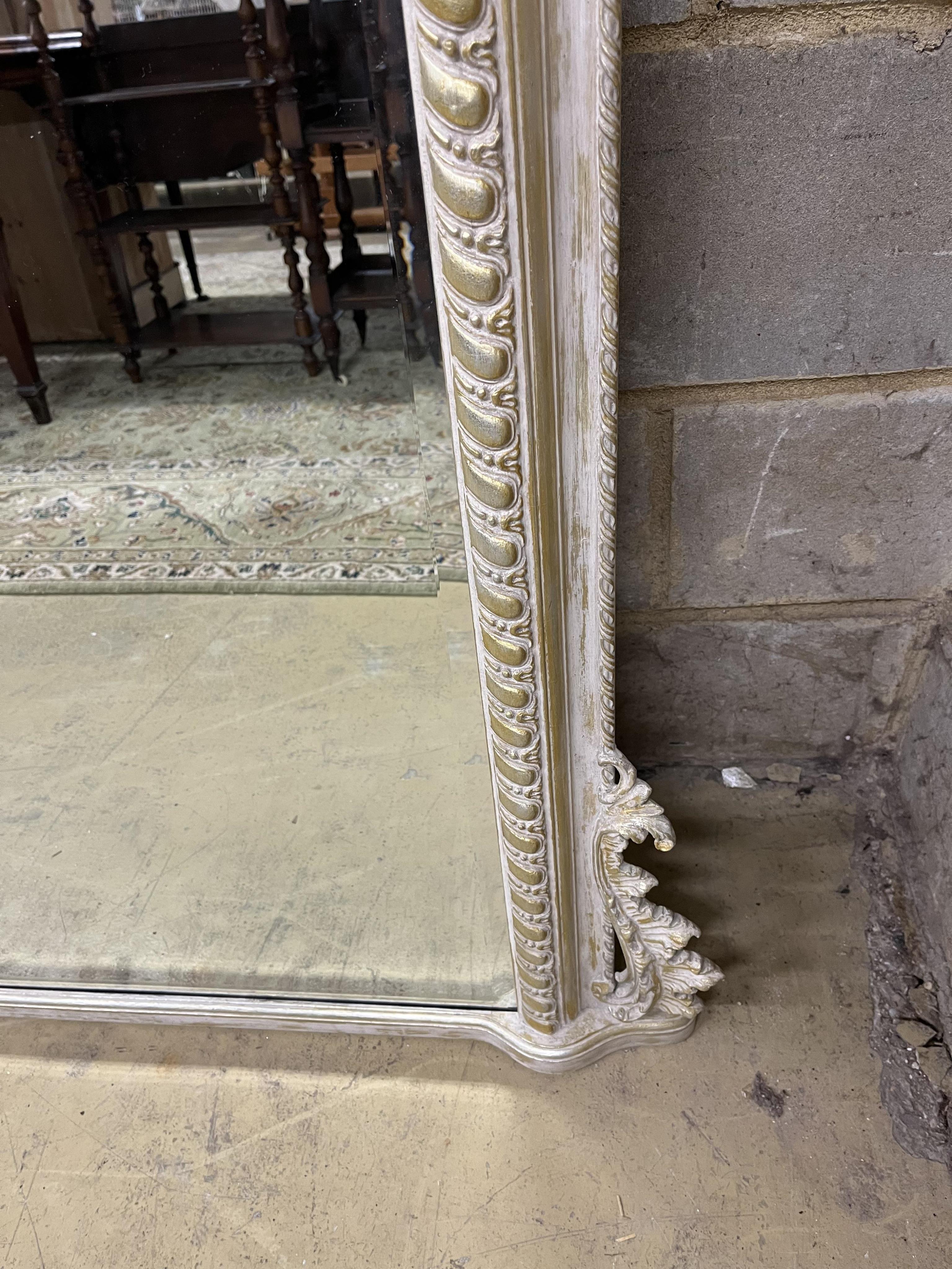 A Victorian style overmantel mirror, width 122cm, height 177cm. Condition - good